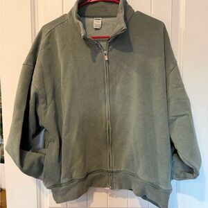 Green Zip-Up Jacket and pants. PINK set